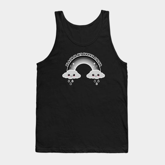 Black is my happy color | goth rainbow Tank Top by Sasyall